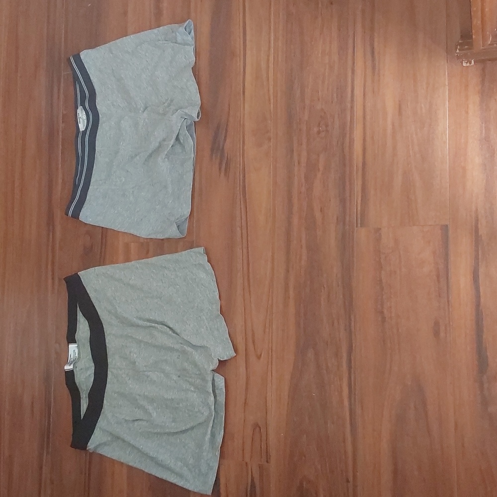 Men's Gray Boxer Briefs with Black Waistband